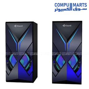 Kisonli U-9005 USB stereo speaker with compact design for laptop and PC in Egypt