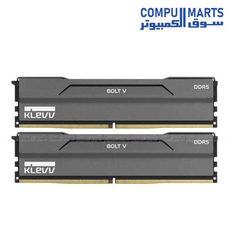 Klevv Bolt V 32GB 2x16GB DDR5 6400MHz CL30 desktop memory with AMD EXPO and XMP 3.0 support available in Egypt from Compumarts