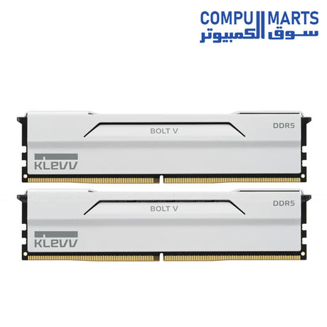 Klevv Bolt V 32GB 2x16GB DDR5 6400MHz CL30 desktop memory with AMD EXPO and XMP 3.0 support available in Egypt from Compumarts