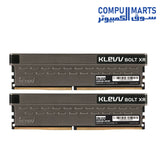 KLEVV Bolt XR 16GB (2x8GB) DDR4 4000MHz CL19 Desktop Memory Kit with XMP 2.0 Aluminum Heat Spreader Grey