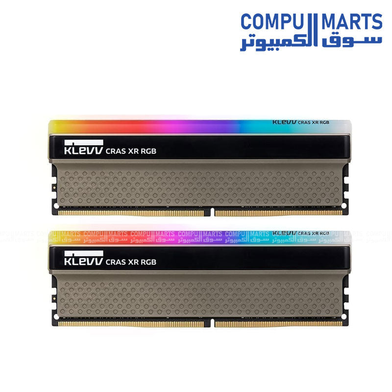 KLEVV Cras XR 16GB DDR4 4000MHz CL19 RGB desktop memory kit with 2x8GB dual-channel configuration and XMP 2.0 support available in Egypt