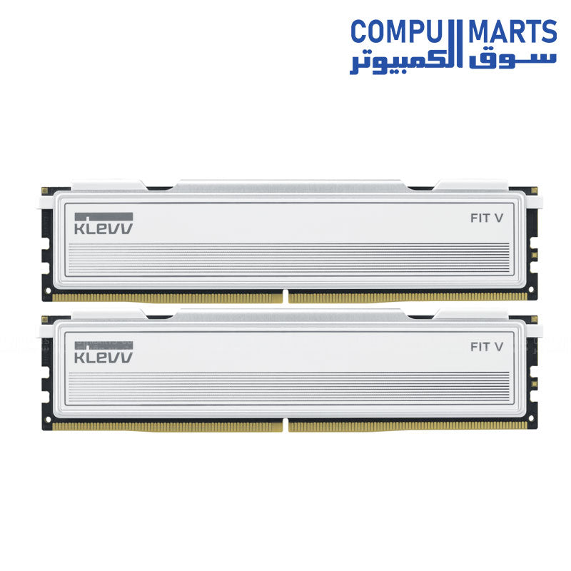 Klevv Fit V Ultimate 32GB DDR5 6000MHz CL28 white desktop memory kit with 16GBx2 modules for desktop PC upgrades in Egypt