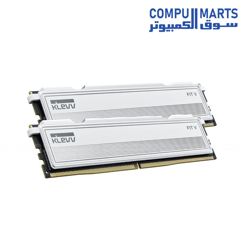 Klevv Fit V Ultimate 32GB DDR5 6000MHz CL28 white desktop memory kit with 16GBx2 modules for desktop PC upgrades in Egypt