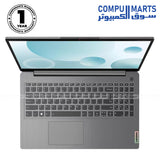 LENOVO IdeaPad 3 15IAU7 82RK01AKAD – Intel Core i5-1235U / 8GB RAM / 512GB SSD / Intel Iris Xe Graphics / 15.6" FHD TN / Arctic Grey / DOS – لوحة مفاتيح باللغة العربية