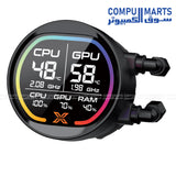 LK Pro 240 Digital – AIO Liquid CPU Cooler – Xigmatek – 240mm Radiator ARGB Fans LCD Display