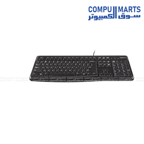 Logitech MK120 optical mouse highlighting its 3 buttons and scroll wheel