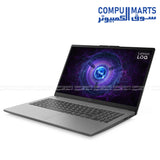 Lenovo gaming laptop 83LK00CVUS Luna Grey 15.6 inch FHD 144Hz RTX 3050 6GB Core i5-12450HX 16GB DDR5 512GB SSD front view