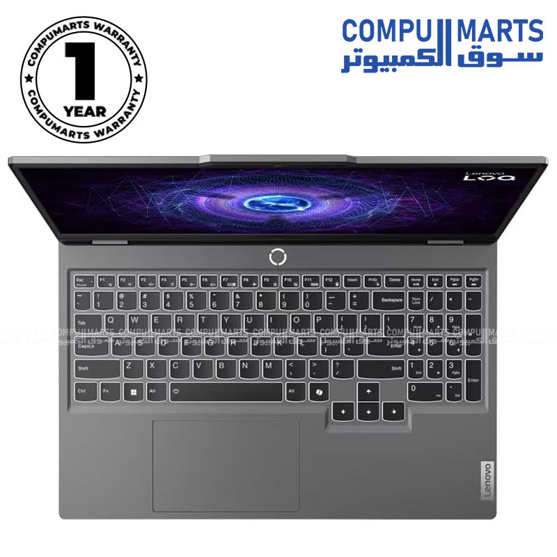 Lenovo LOQ 15IAX9 – Gaming Laptop – Intel i5-12450HX – RTX 3050 6 GB – 144 Hz FHD – Luna Grey