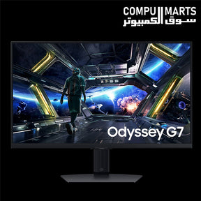 Samsung Odyssey G70D LS27DG702EUXEN 27-inch 4K UHD 144Hz gaming monitor front view