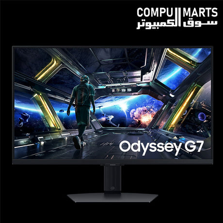 Samsung Odyssey G70D LS27DG702EUXEN 27-inch 4K UHD 144Hz gaming monitor front view