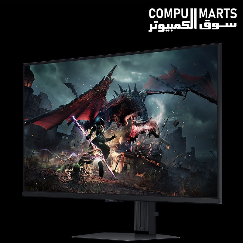 Samsung Odyssey G5 LS32DG502EUXEN FreeSync G-Sync compatible Mega DCR contrast – HDMI DisplayPort IPS panel connectivity side view Egypt