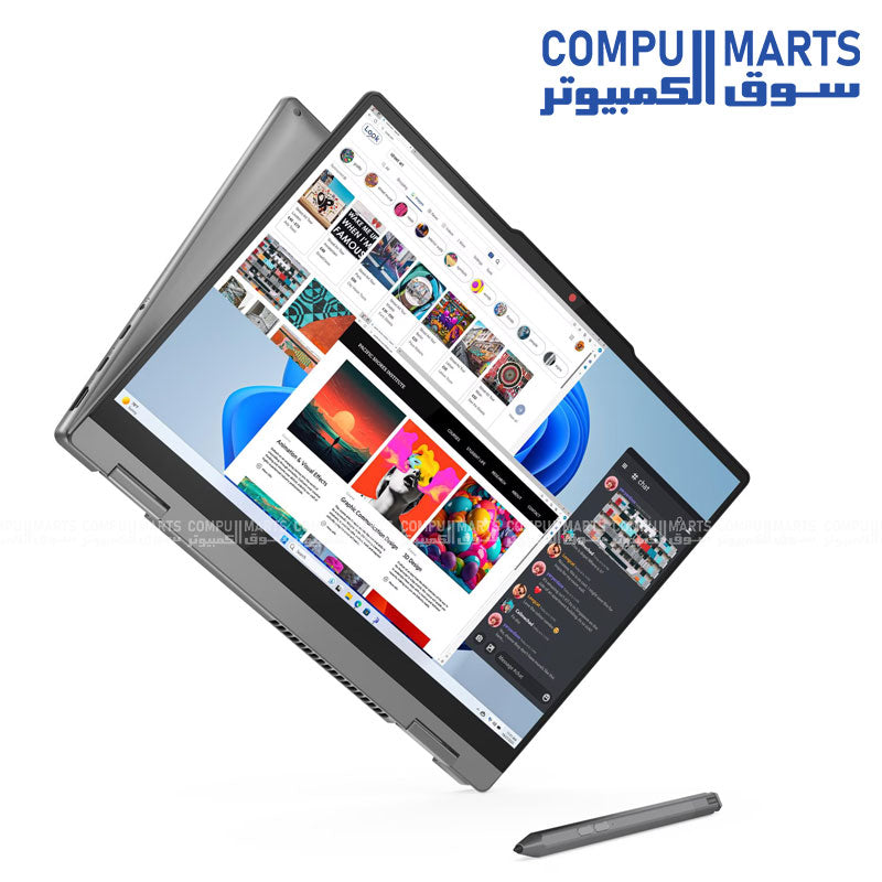 Lenovo IdeaPad 5 2-in-1 14IRH9 – Core i7-13620H – 16GB LPDDR5x – 512GB SSD – 14" WUXGA OLED Touch Laptop – Luna Grey – Windows 11 – Lenovo Digital Pen 2