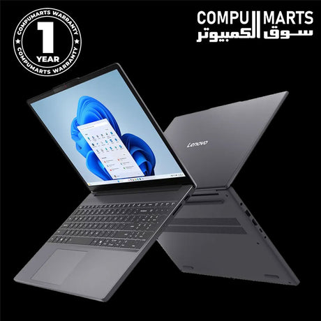 Lenovo IdeaPad Slim 3 83K100E9AX – 15.3 WUXGA Laptop – Intel Core i5 – Luna Grey – Arabic Keyboard