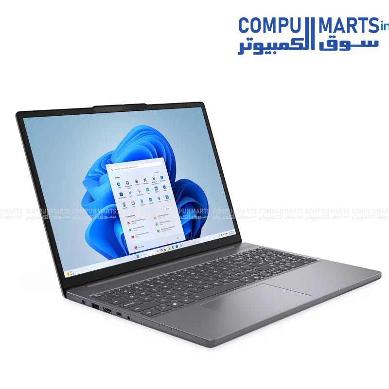 Lenovo IdeaPad Slim 3 83K100E9AX – 15.3 WUXGA Laptop – Intel Core i5 – Luna Grey – Arabic Keyboard