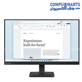 Lenovo L24-4e 23.8-inch IPS FHD 100Hz Monitor Front View