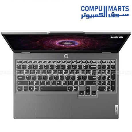 Lenovo LOQ 15ARP9 gaming notebook with 16GB DDR5 RAM and 512GB PCIe Gen4 SSD storage