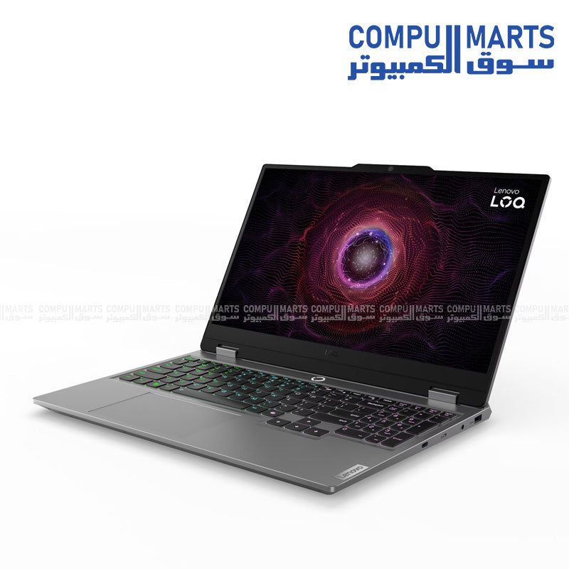 Lenovo LOQ 15ARP9 Gaming Laptop with Ryzen 5 7235HS- RTX 4050 6GB- 12GB RAM- 512GB SSD- and 15.6-inch FHD 144Hz Display - Luna Grey