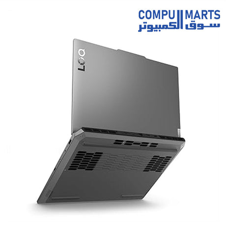 Equipped with 2x 8GB DDR5-4800 memory, 512GB PCIe 4.0 NVMe SSD storage, Wi-Fi 6 connectivity, and Windows 11 Home Single Language Arabic and English, the Lenovo LOQ 15IAX9 is available from Compumarts