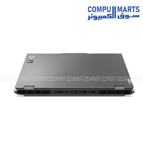 Front view of Lenovo LOQ 15IAX9 gaming laptop with 5-12600HX and RTX 3050 – black color on white background
