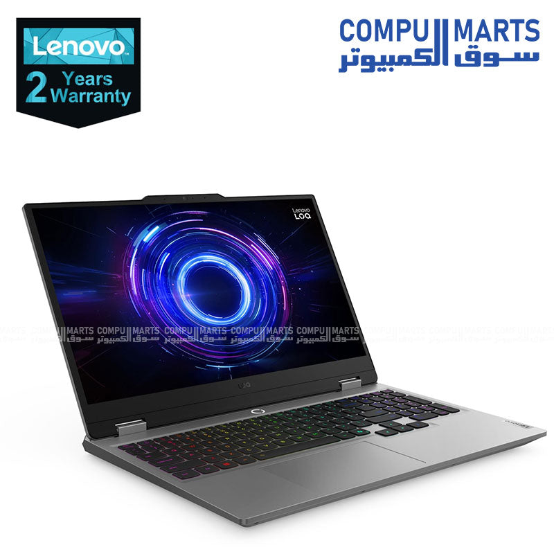 Lenovo LOQ 15IRX10 gaming laptop with RTX 5060 GPU and Intel i7-14700HX processor front view