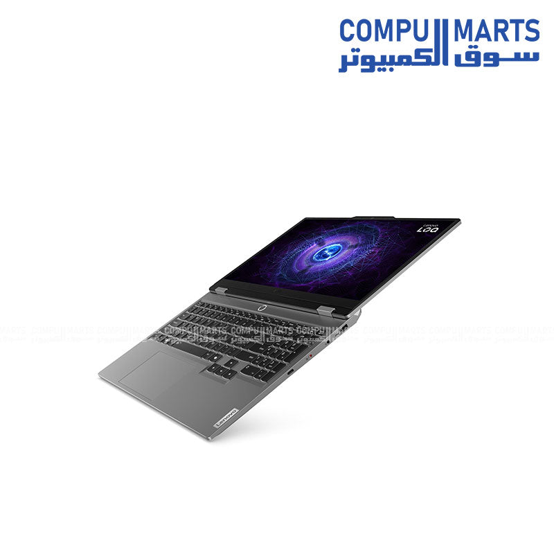 Gaming laptop with Intel HM770 chipset, RTX 4050 graphics, 60Wh battery and Arabic white backlit keyboard from Compumarts
