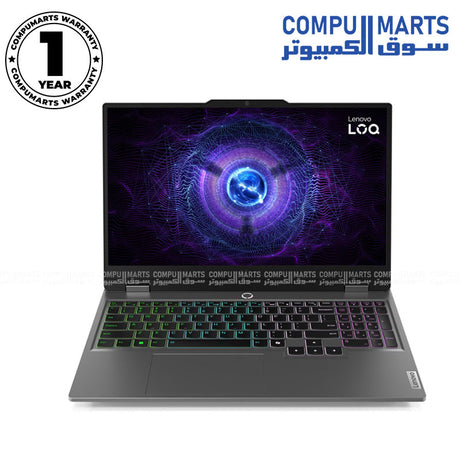 Lenovo -LOQ 15IRX9- gaming laptop - Intel Core i7-14700HX -RTX 4060 -8GB graphics
