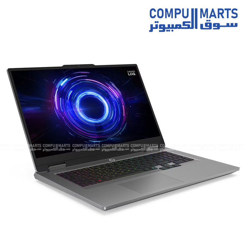Lenovo LOQ 17IRX10 83JH00E7AX featuring 16GB DDR5 memory, 512GB PCIe 4.0 NVMe SSD, and 17.3-inch FHD IPS display from Compumarts