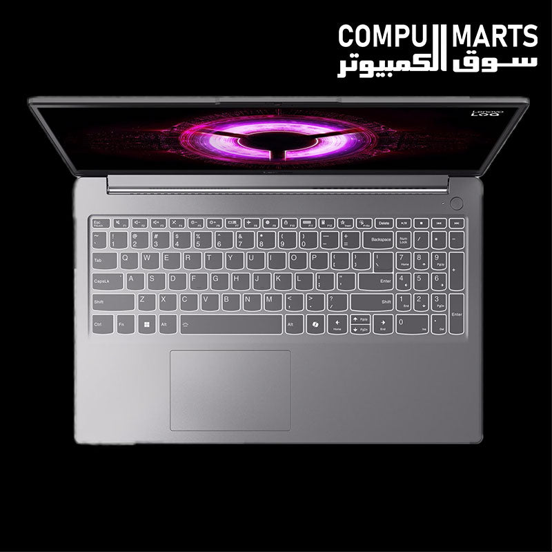  Lenovo LOQ 15ARP10E gaming laptop Luna Grey front view 15.6 inch FHD 144Hz display