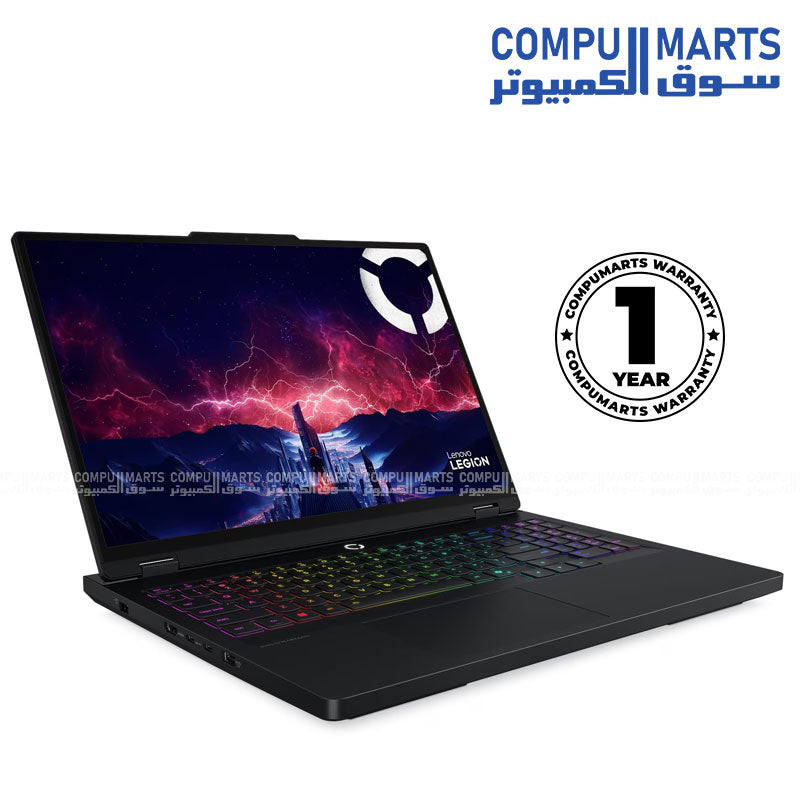 Lenovo Legion Pro 5 16AFR10 gaming laptop with AMD Ryzen 9 9955HX processor, NVIDIA GeForce RTX 5060 8GB GDDR7 graphics, and 16-inch WQXGA OLED 165Hz display available in Egypt