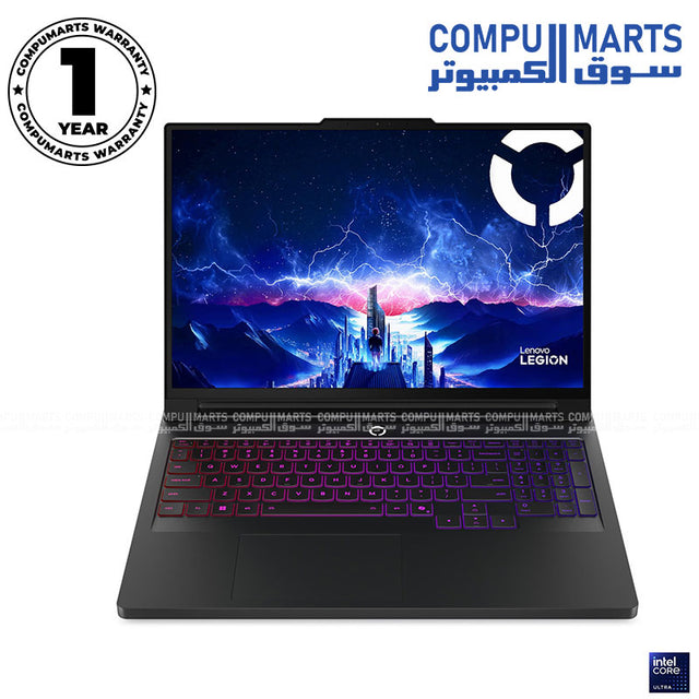 Lenovo Legion Pro 7 16IAX10H 83F500FCIN gaming laptop with Intel Core Ultra 9 275HX processor and NVIDIA GeForce RTX 5080 16GB GDDR7 graphics