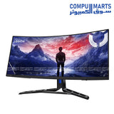 Lenovo Legion R34w-30 ultrawide gaming monitor featuring 3440x1440 resolution and AMD FreeSync Premium