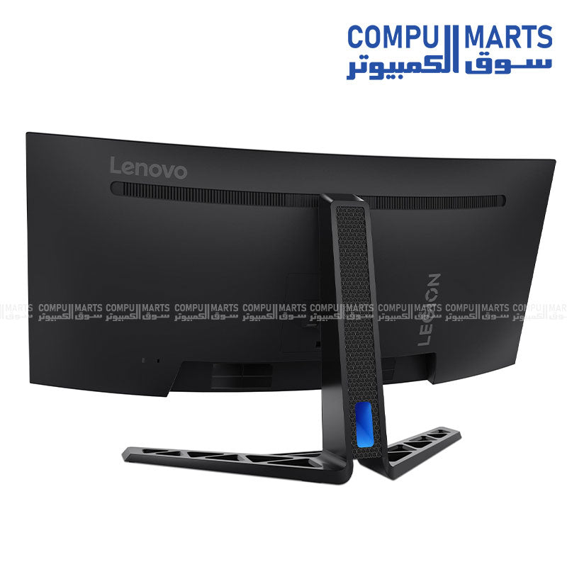 Lenovo Legion R34w-30 curved ultrawide monitor with HDMI 2.1, DisplayPort 1.4, and ergonomic adjustable stand
