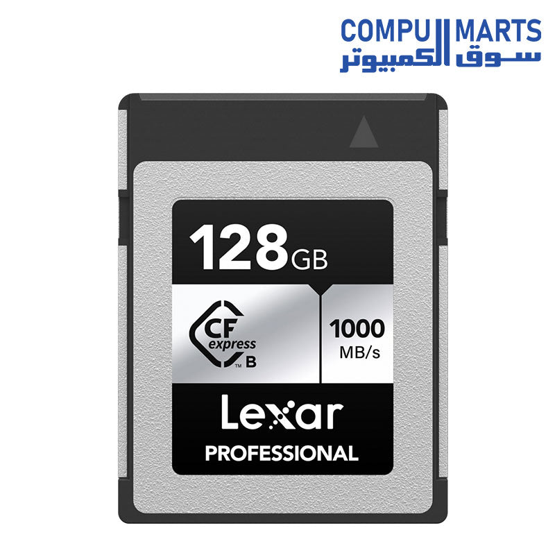 Professional-CFexpress-128GB-Memory-Card-Lexar-1000MBs-Type-B-Card-Silver