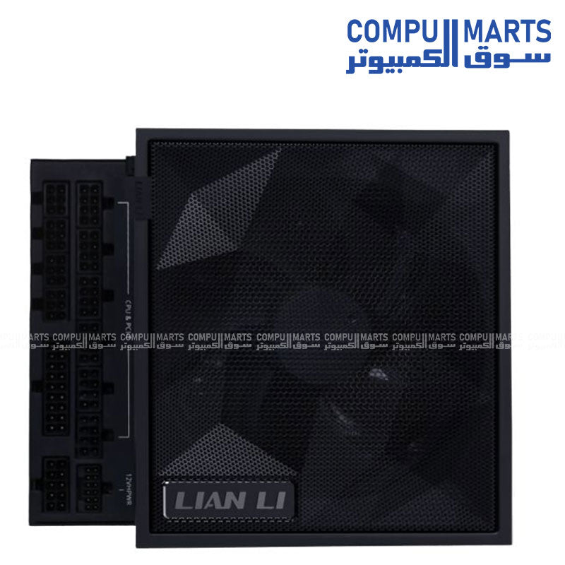 Lian Li Edge Gold 1200 Black EG1200G.BH 1200W Full Modular Power Supply with ATX form factor, ATX connector type, air cooling method, and 1200 Watts output wattage
