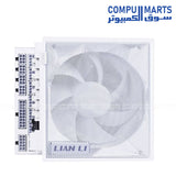 Lian Li Edge Serie - 1200W Full Modular Power Supply (Fan USB Hub Included) - Gold - ATX 3.1 - PCIE 5.1 Support - 12V-2x6 Connector - L-Shape Design for Dual Chamber Case