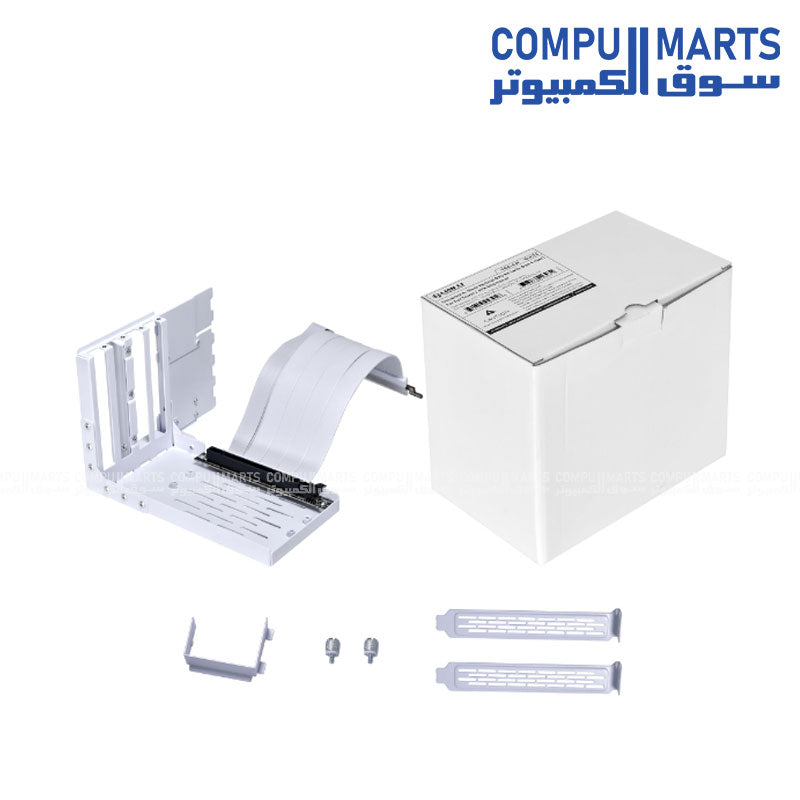 Lian Li Gen 4 Riser With 4- SLOTS Vertical Bracket White Gpu Holder Ki ...