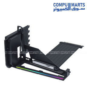 Lian Li Gen 5 200mm GPU Riser Cable with 4-Slot ARGB Vertical Bracket – Black