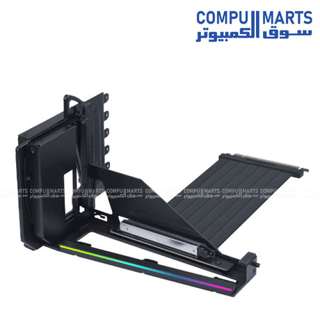 Lian Li Gen 5 200mm GPU Riser Cable with 4-Slot ARGB Vertical Bracket – Black