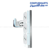 Close-up view of the Lian Li HydroShift II 360mm white single-wave aluminum radiator and tubing