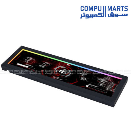 Black Lian Li SM088X mini monitor with 1920×480 display resolution and dynamic screen control from Compumarts.