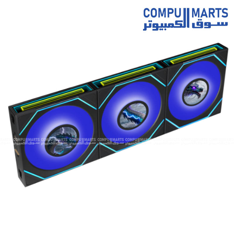 UNI Fan SL INF LCD Flex 120mm RGB Reverse White Black