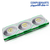 Lian Li UNI Fan TL Flex 120mm Reverse Blade White triple fan pack front view
