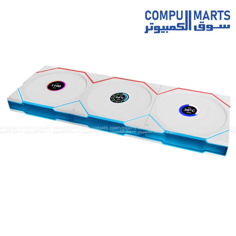 Lian Li UNI FAN TL120 LCD Reverse Blade Wireless 120mm PWM Cooling 3 Fan