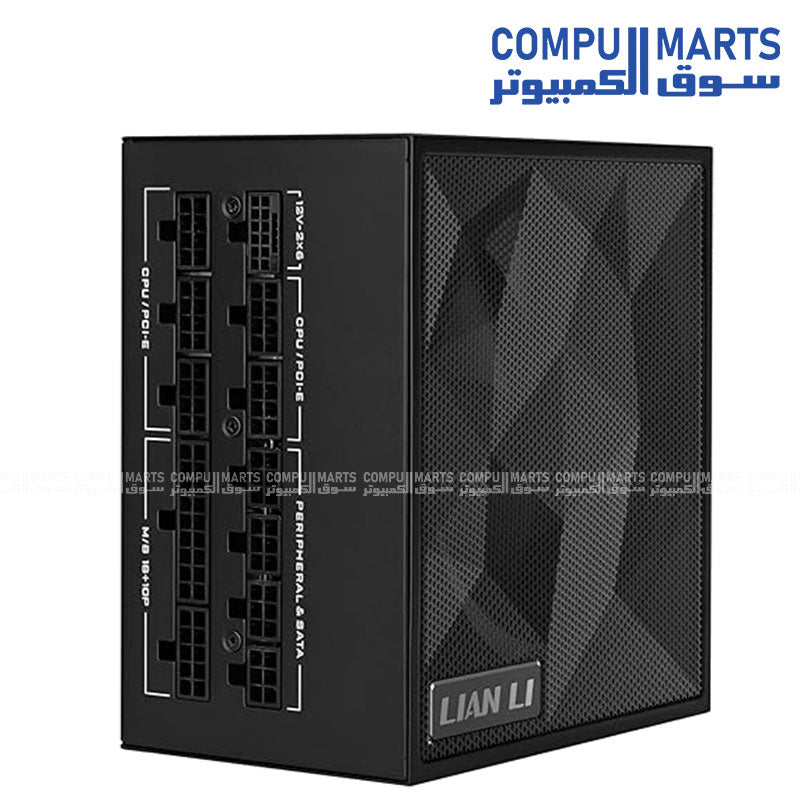 Lian Li SX1200P 1200W Full Modular ATX 3.1 Power Supply with PCIe 5.1 Ready Support and 12V-2x6 Cable - BLACK