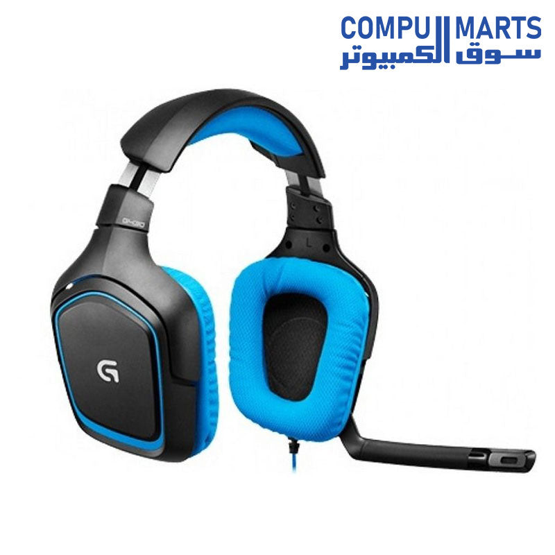 سماعة رأس للألعاب Logitech G430 7.1 مع ميكروفون