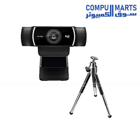Logitech C922 Pro Stream Webcam in black available at Compumarts Egypt[cite: 1]