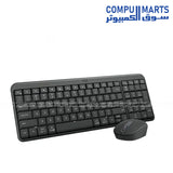 Logitech MK250 Graphite Wireless Keyboard and Mouse Combo with 2.4GHz and Bluetooth