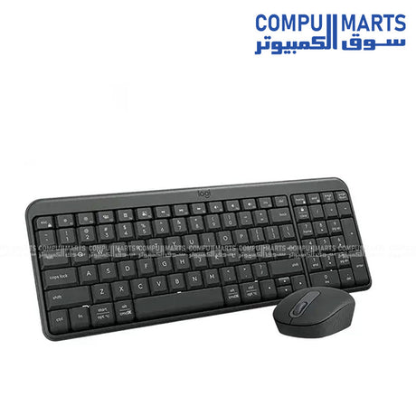 Logitech MK250 Graphite Wireless Keyboard and Mouse Combo with 2.4GHz and Bluetooth