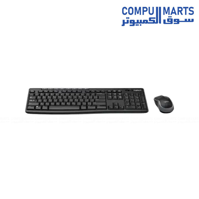 Logitech MK270 wireless keyboard showing deep profile keys and number pad