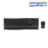 Logitech MK270 2.4GHz wireless receiver and combo components